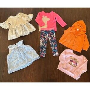 Baby Girl 18-24 Months Clothing bundle lot sweater leggings cardigan 6pcs